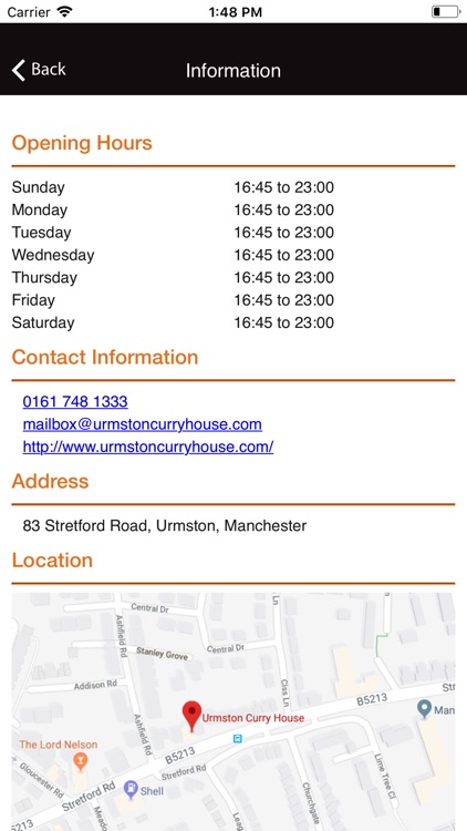 Urmston Curry House Takeaway