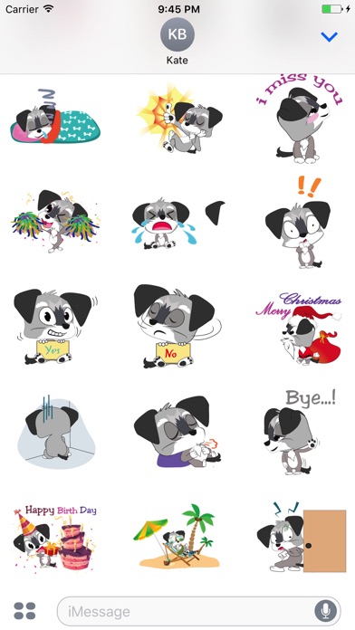 Yorkie dog emoji & stickers screenshot 3