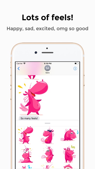 Pinky Unicorn Stickers screenshot 4
