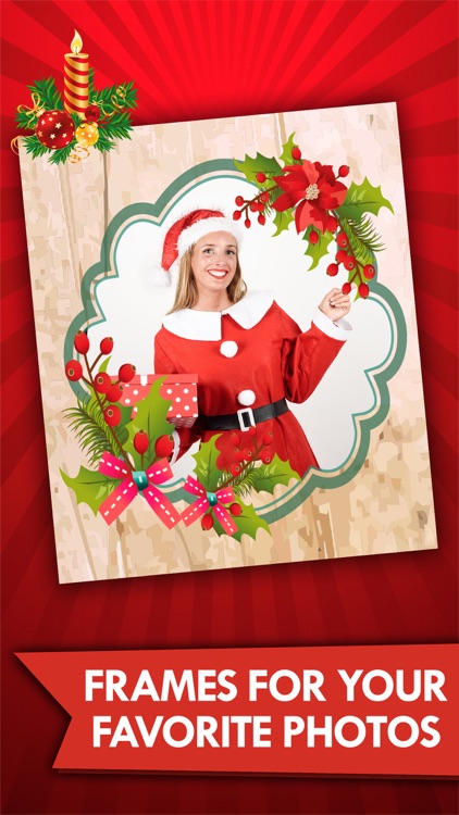 Christmas photos frame editor