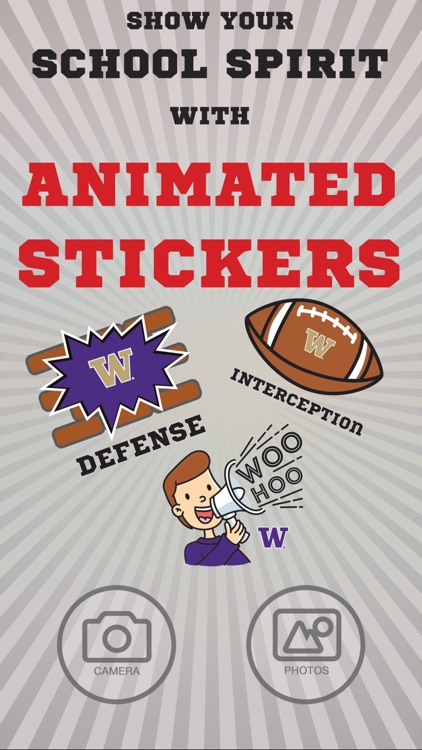 Washington Huskies Animated Selfie Stickers