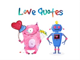 Love Quotes with Monster,Robot,Dinosaur Characters