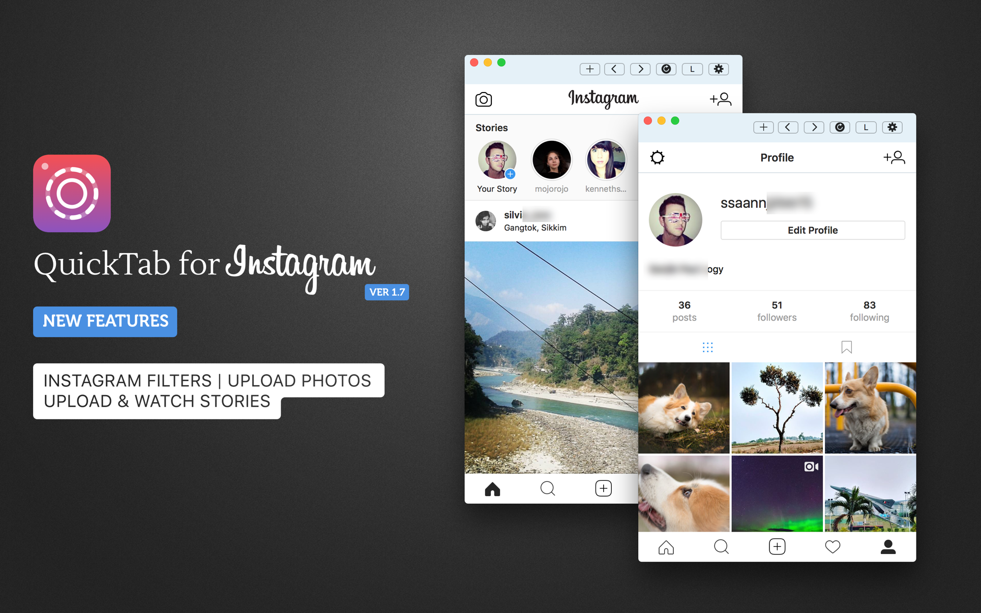 QuickTab for Instagram