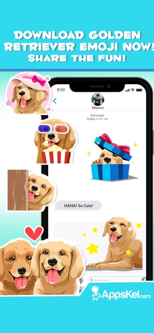 Golden Retriever Dog Emoji(圖5)-速報App