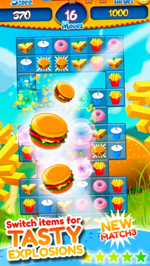 Match 3 Burger HD: Delicious Food Mania(圖1)-速報App