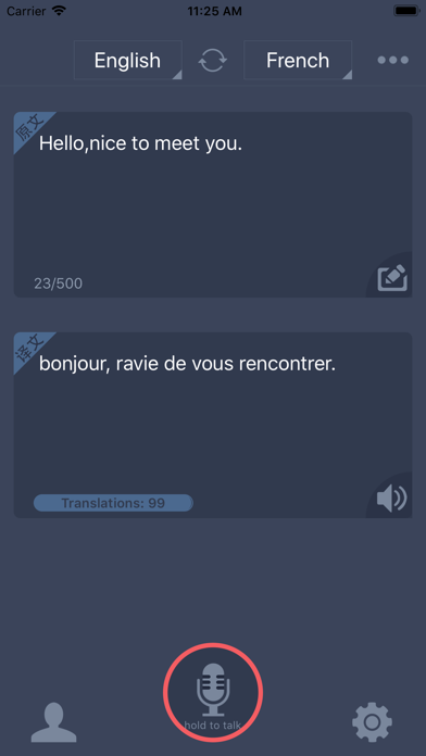 iTranslator for real-time talk screenshot 2