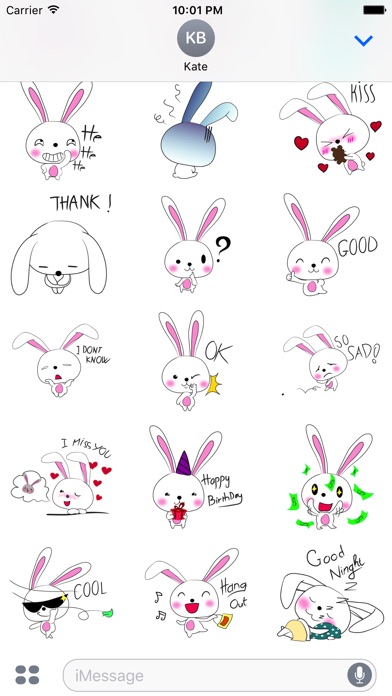 Cool rabbit sticker screenshot 3