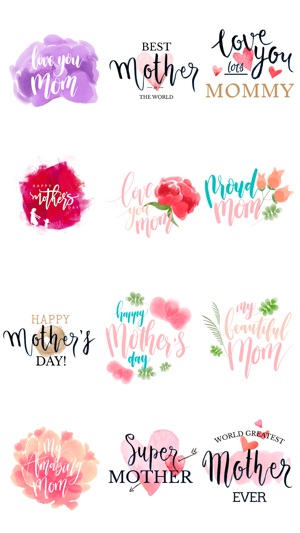 Watercolor Happy Mothers Day(圖1)-速報App