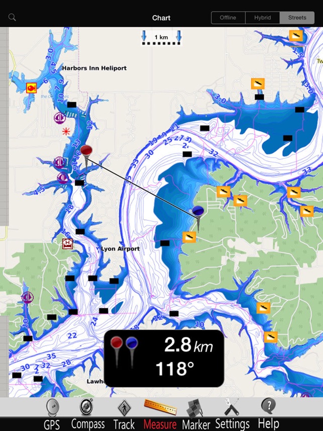 Oklahoma lakes GPS Charts Pro(圖4)-速報App