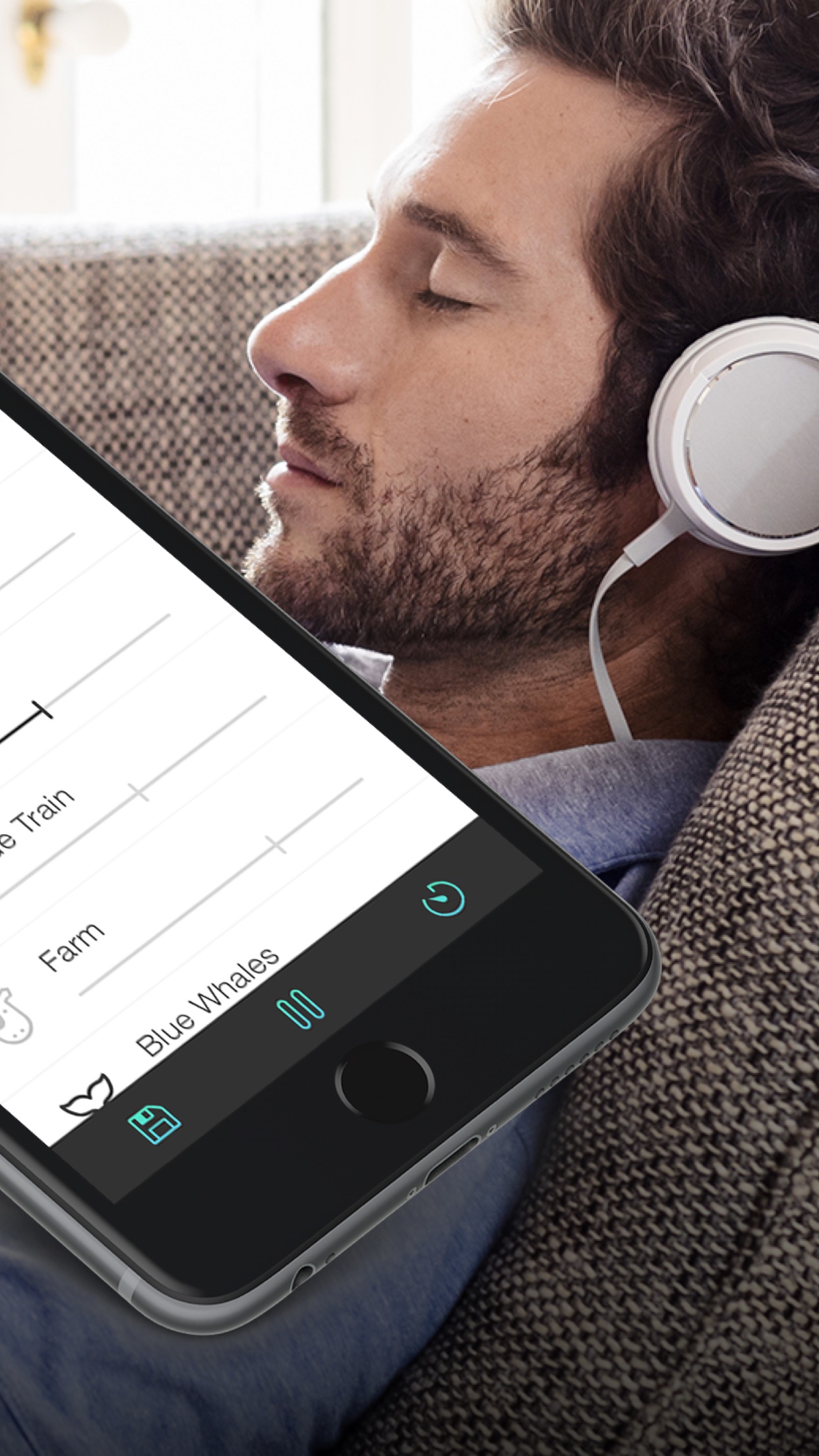 Screenshot do app Noizio — focus, relax, sleep