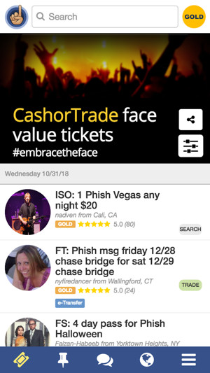 CashorTrade Face Value Tickets(圖1)-速報App