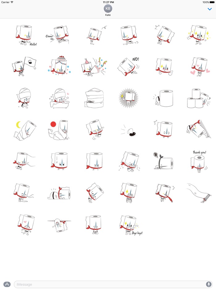 Funny Toilet Paper Man Sticker