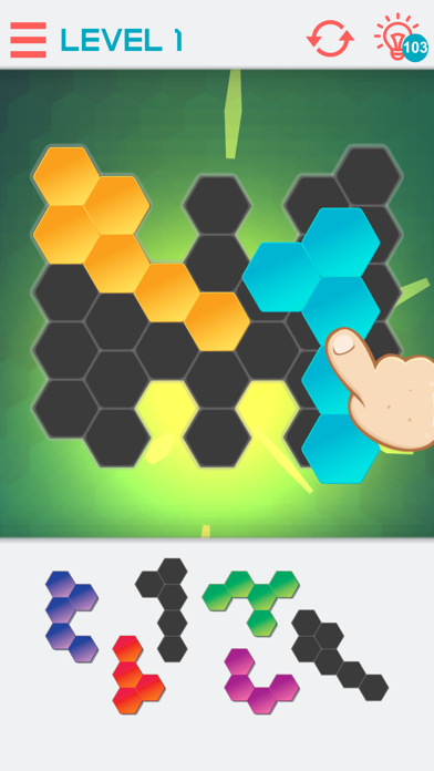 Hexagon Graph Puzzles screenshot 2