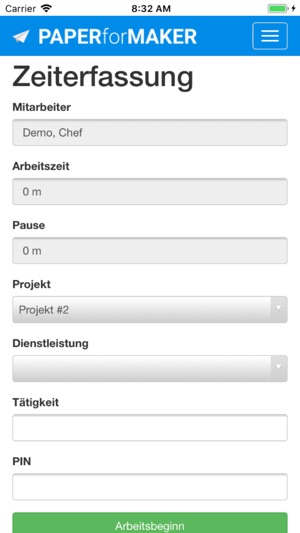 Zeiterfassung -PAPER for MAKER(圖3)-速報App