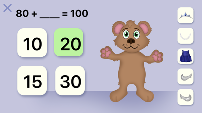 Teddy Bear Math - Add to 100 screenshot 2