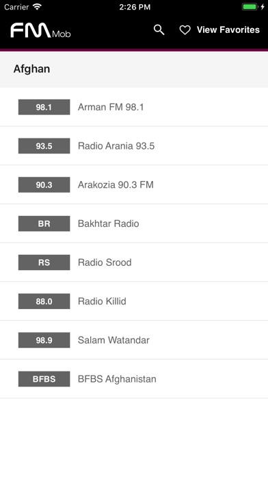 Afghanistan Radio - FM Mob HD screenshot 2