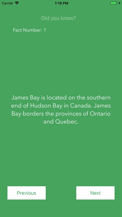 James Bay Facts