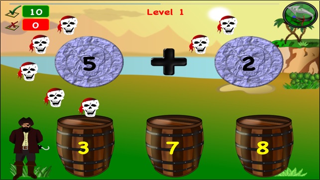 Games Math Pirate Trainer Kids(圖2)-速報App