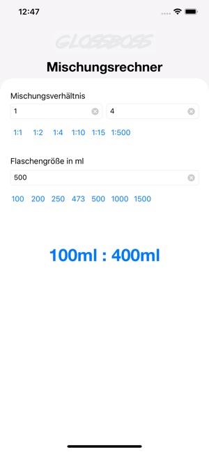 Mischungsrechner - Glossboss(圖1)-速報App