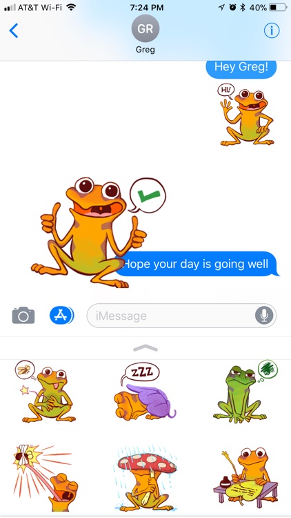 Orange Frog Sticker Pack