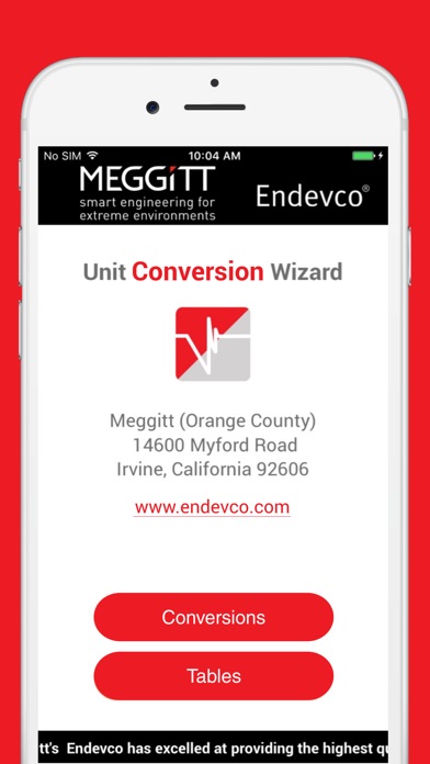 Endevco Unit Conversion Wizard screenshot 2