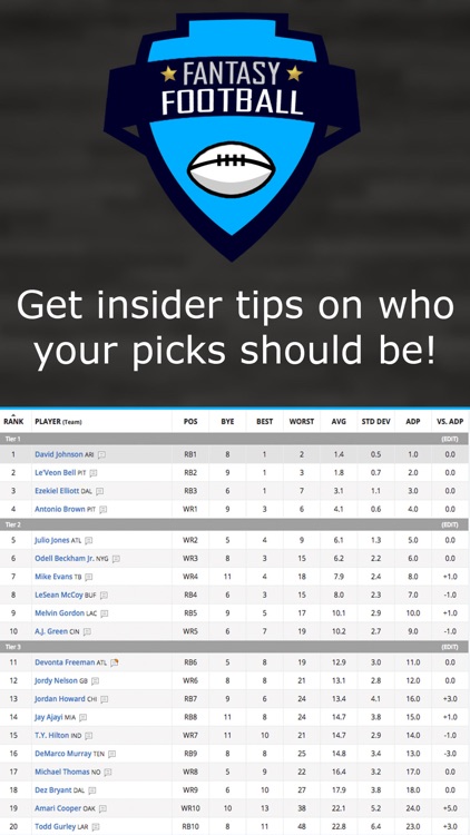 Fantasy Football Cheat Sheet