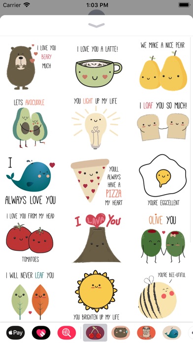 Cute Love Puns Sticker Pack screenshot 3