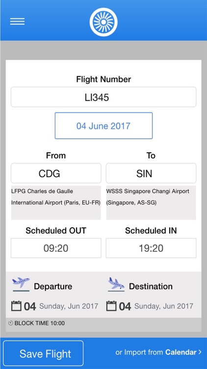 Airline Flight Log
