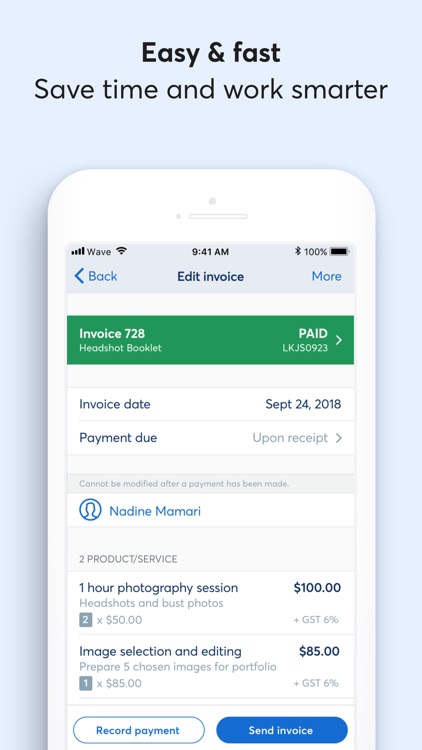 Invoice by Wave