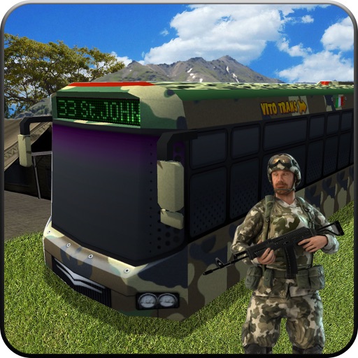 Military Bus Drive: 3d icon
