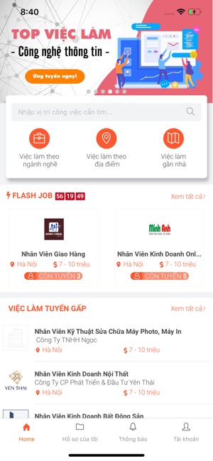 JOBNOW Tìm việc nhanh như chớp