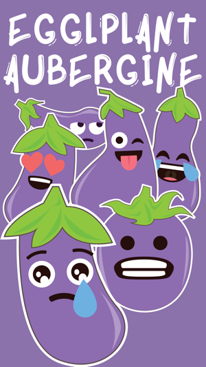 Eggplant Aubergine Stickers