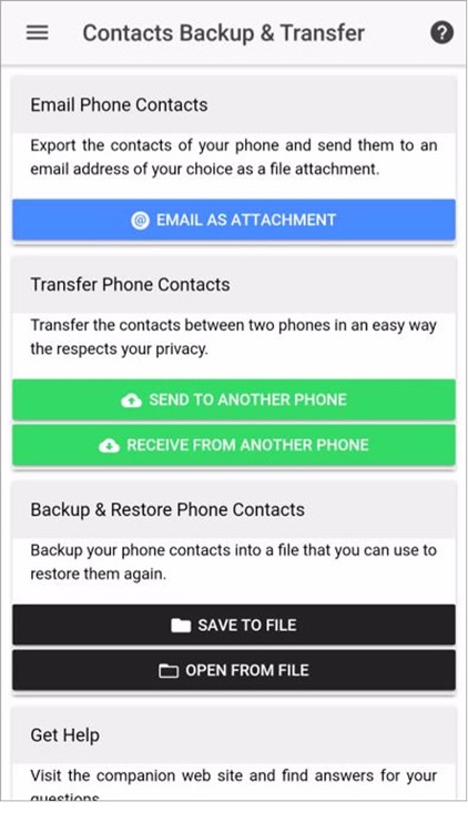 123 Contacts Backup & Transfer