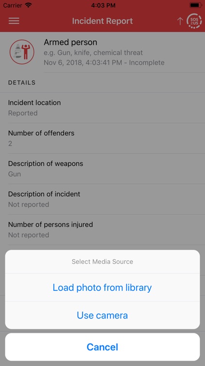 SOS2US Incident Reporting screenshot-5