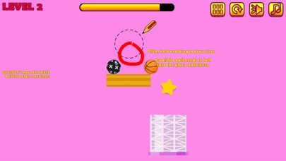 Draw Physics Ball - Drop Dunk screenshot 2