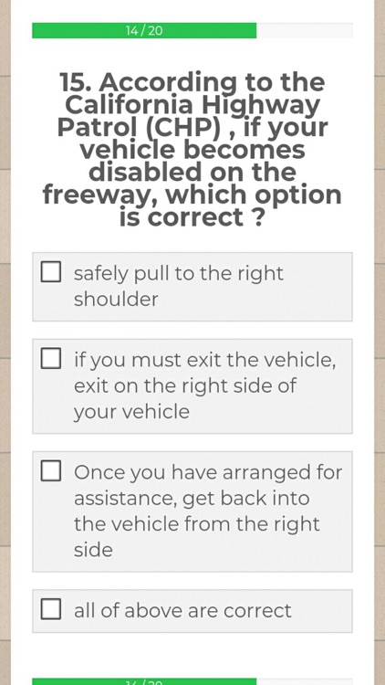 CA DMV PRACTICE DRIVING TESTS