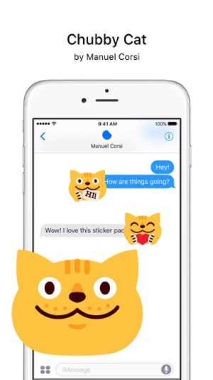 Chubby Cat - iMessage Stickers(圖1)-速報App