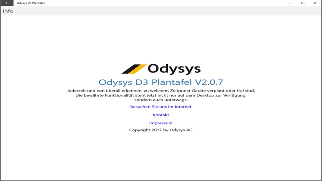 Odysys D3 Plantafel App