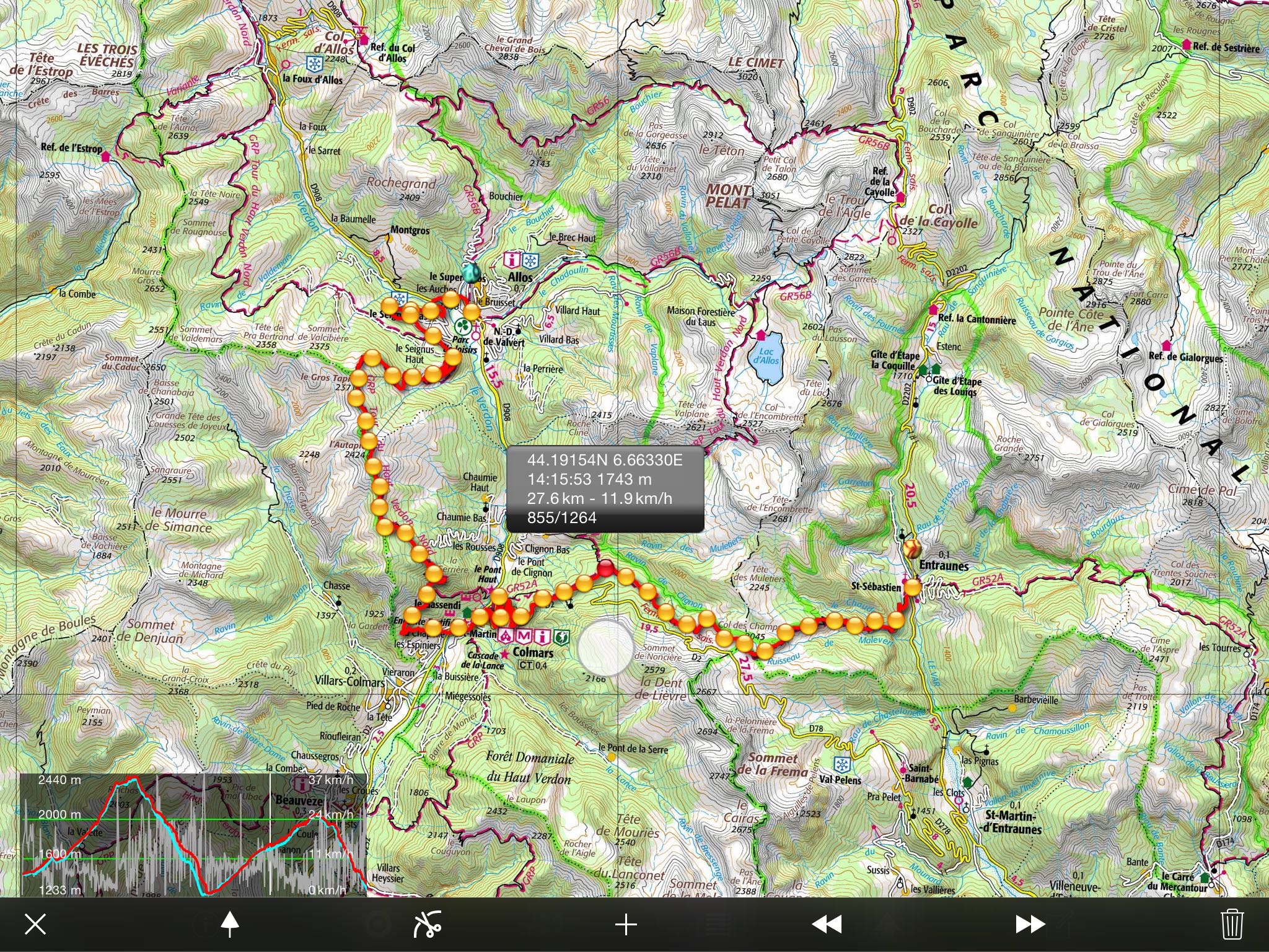 Iphigénie | The Hiking Map App screenshot 3
