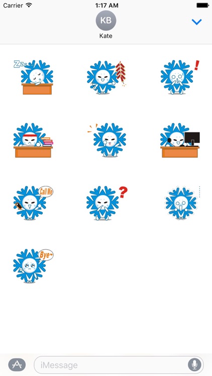Cute Snowflake Emoji Sticker
