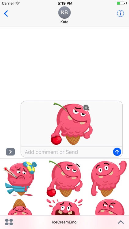 Ice-Cream Emoji Sticker