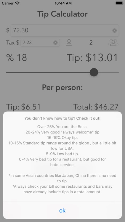 Tip Calculator Helper