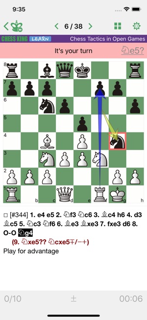 Chess Tactics in Open games