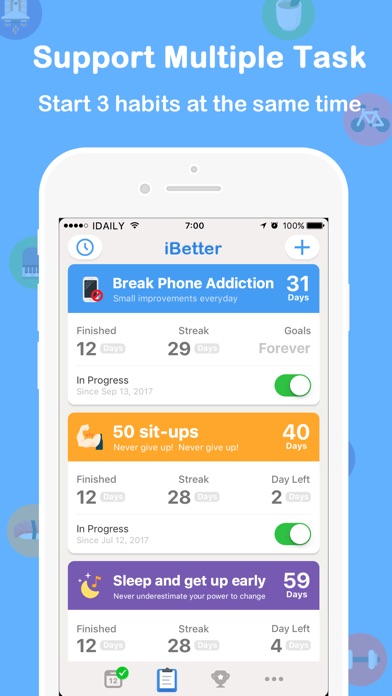 iBetter · Habit Tracker screenshot1