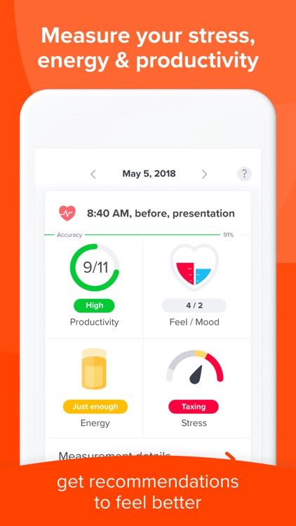 Welltory: self control tracker