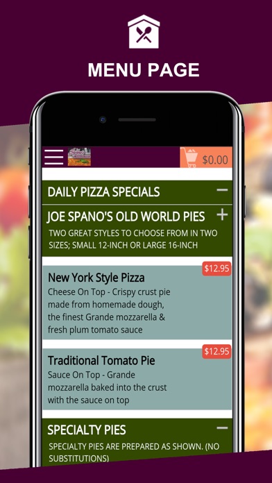 Joe Spanos Tomato Pies screenshot 2