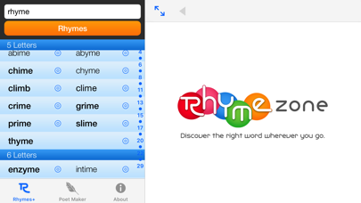RhymeZone Screenshot 1