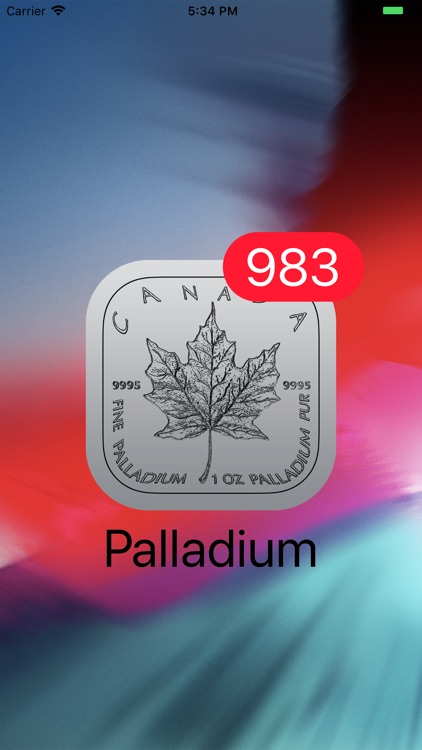 Palladium - Live Badge Price
