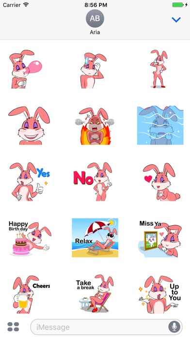 Animated Pink Bunny Sticker screenshot 3