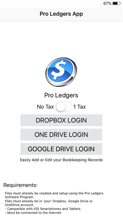 Pro-Ledgers Bookkeeping App